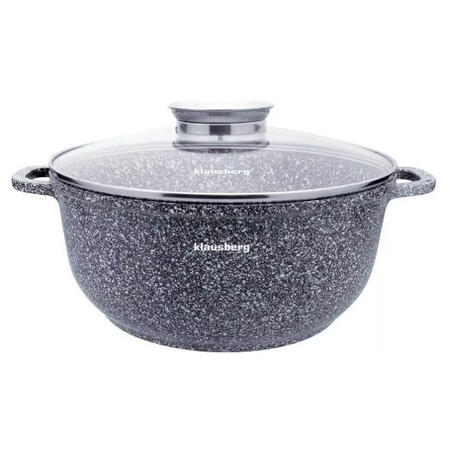 Alumīnija katls, pelēks marmors Ø28x12,5 cm, 6.8L, Klausberg, KB 7524 (KB 7524)