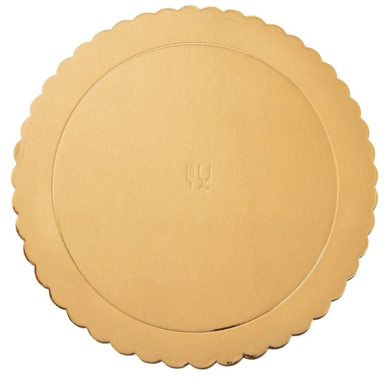 Kūkas pamatne, zelta krāsā, apaļa, 26 cm, 871409, ORION (871409)