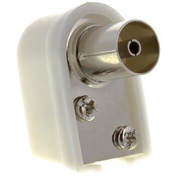 9,5 mm sadalītājs Jack, balts PVC, niķeļa (SAV 127 000)