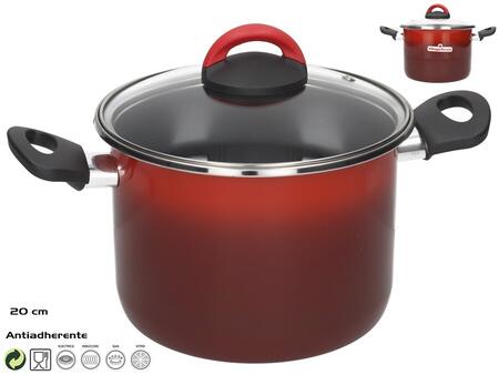 Глубокая кастрюля с крышкой, ~4,5 л, 20 см, Rosso, 29,00 x 20,00 x 22,00 см, Magefesa (8427267126410)