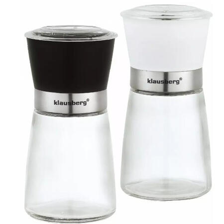 Sāls un piparu dzirnaviņas, 160 ml keramikas asmeņi Klausberg KB 7257 (KB 7257)