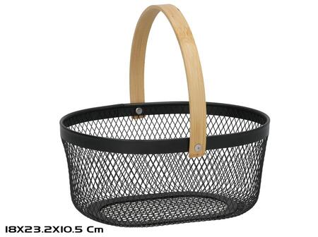 Melns grozs ar rokturi, 18.00 × 23.20 × 10.50 cm (8445393431574)