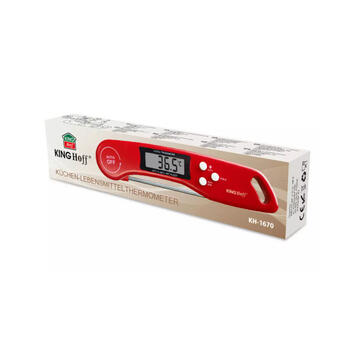 Elektroniskais virtuves termometrs, sarkans, KH 1670, Kinghoff (KH 1670)