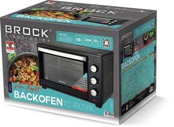 Cepeškrāsns ar konvekciju BROCK TO 4801 BK 48L, 2000W (TO 4801 BK)