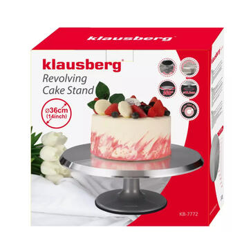 Вращающаяся тарелка из нержавеющей стали, 36 см, KB 7772, Klausberg (KB 7772)