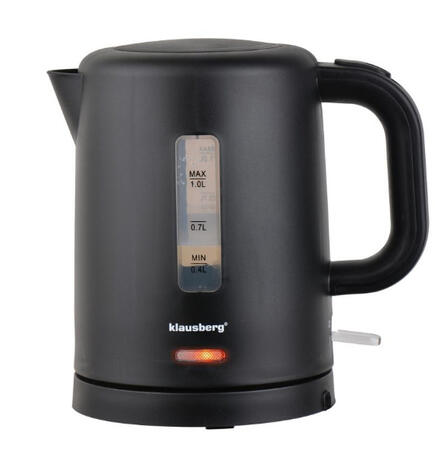 Электрический дорожный чайник, черный, 1100W, 1L, KB 9046, Klausberg (KB 9046)