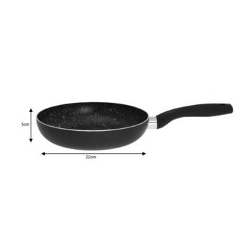 Cepšanas panna, marmora melna, Ø22cm, KH 3980, Kinghoff (KH 3980)