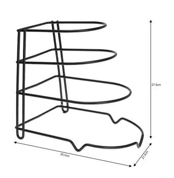 Organizators, 25,5 × 21,5 × 27,5 cm, 4 līmeņu pannas turētājs, Kinghoff tērauds, KH 1582 (KH 1582)