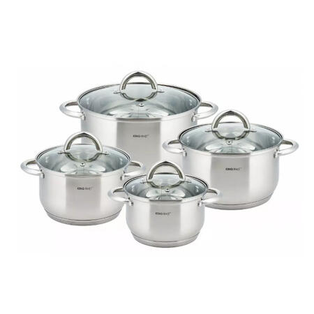 Katlu komplekts 8 gab., tērauds, Ø16,18,20,24cm Kinghoff KH 4448 (KH 4448)