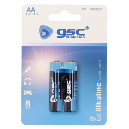 Щелочные батарейки GSC evolution alkaline LR6 (AA), 2 шт./блистер, 106000027 (106000027)