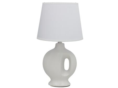 Keramikas galda lampa Seville, balta, 20.00 × 20.00 × 33.00 cm, DECORLIFE (8445393555041)