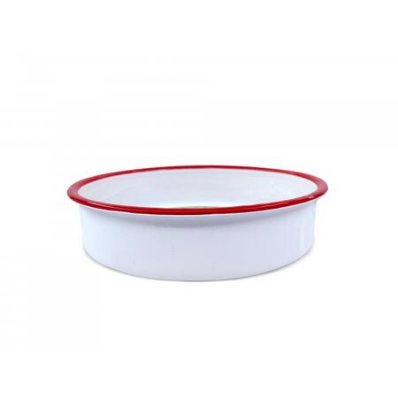 Круглая эмалированная форма для выпечки Oliver Voltz 5V1222KR26, 26×6,0 см, белая (5V1222KR26)