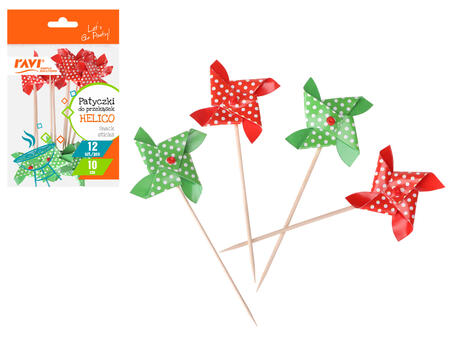 HELICO bambusa uzkodu kociņi, 12 gab., 10 cm, 11.9 x 2 x 18.6, 71851, Simple Solution (71851)
