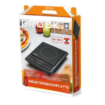 Vienriņķa indukcijas plīts BROCK HP 2009, jauda 2000W (HP 2009)