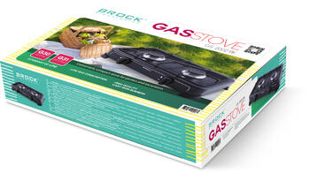 Газовая плита с двумя конфорками, черная BROCK GS 2002 BK (GS 2002 BK)