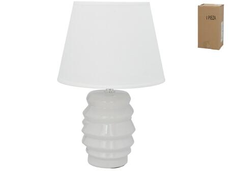 Balta galda lampa, 22.00 × 22.00 × 34.00 cm, DECORLIFE (8445393540962)
