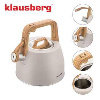 Традиционный чайник 2,5 л, цвета меренги, Klausberg, KB 7917 (KB 7917)