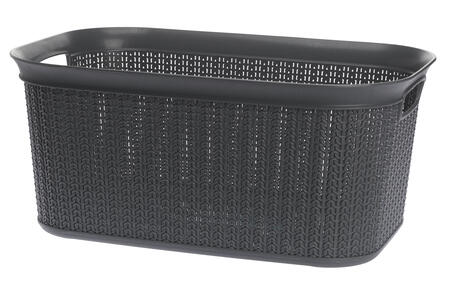 Plastmasas grozs ar adījuma dizainu, 27 l, 22764 G, grafīta krāsā, 50,5 x 33,5 x 23,5, ALSEA (22764 G)