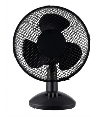 Galda ventilators, 19 W, 23 cm, 2 jaudas līmeņi, vertikāla noliekšana, melns, 5R51760B9B, Rosberg* (5R51760B9B)