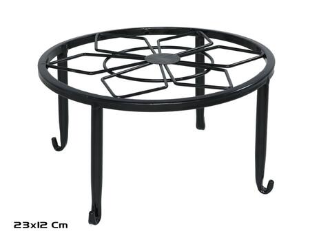 Подставка для горшка 23x12 см чёрная, GARDEN ENJOY (8445393427850)