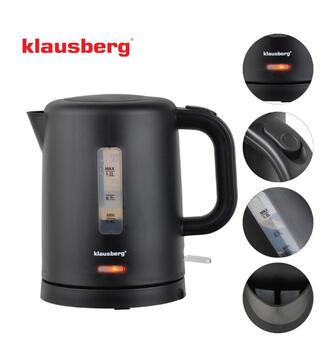 Электрический дорожный чайник, черный, 1100W, 1L, KB 9046, Klausberg (KB 9046)