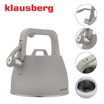 Традиционный чайник 2,5 л, серый, Klausberg, KB 7916 (KB 7916)
