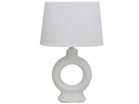 Белая керамическая настольная лампа, 14.00 × 23.00 × 36.00 см, DECORLIFE (8445393555058)