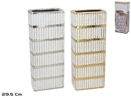 Керамическая ваза 12 x 7,5 x 29,5 см, 2 вида, DECORLIFE (8445393539980)