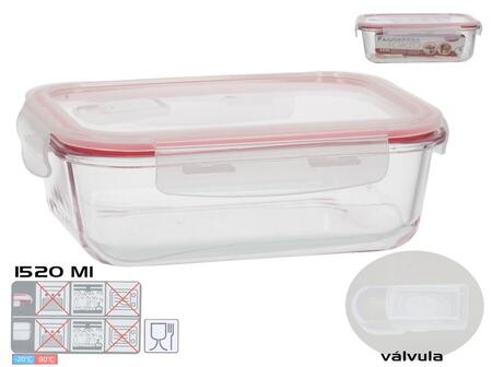 Taisnstūra pusdienu kārba 1520 ml, 7,5 x 22,5 x 17,5 cm, KITCHEN&GO (8445393578699)