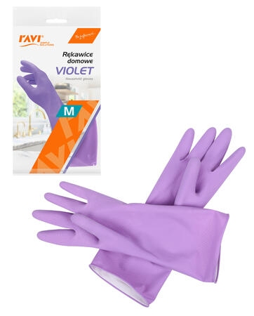 Хозяйственные перчатки VIOLET M, 1 пара, 26 x 12.5 x 1, 00983, Simple Solution (00983)