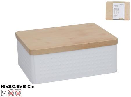 Taisnstūrveida metāla kaste 20.5x16x8 cm, DECORLIFE (8445393542805)