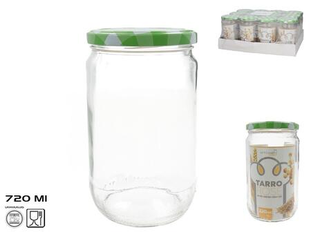 Stikla burka 720 ml, 8.5x8.5x15 cm, KITCHEN&GO (8445393446745)