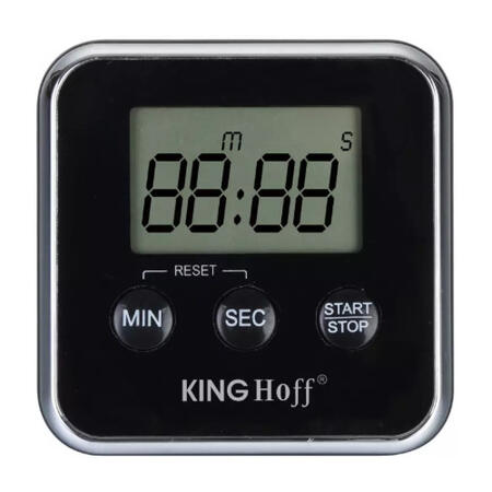 Кухонный таймер KINGHoff с магнитом, 8 x 8 x 1,5 см, до 99 мин KH 1819 (KH 1819)