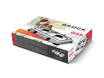 Газовая плита двухконфорочная, белая BROCK GS 002 W (GS 002 W)