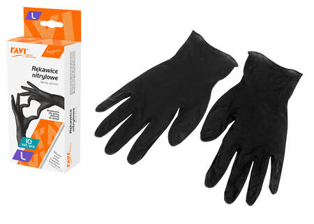 Нитриловые перчатки BLACK, 10 шт., L, 8.5 x 4.2 x 20, 00967, Simple Solution (00967)