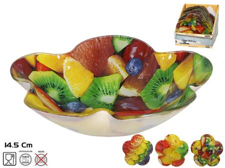Стеклянная миска, 3 вида, 4 x 15 x 15 см, KITCHEN&GO (8445393278933)
