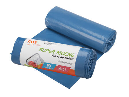 Мешки для мусора LDPE 140 л, 90 x 110 см, 10 шт., 24 x 7 x 7, 00711, Simple Solution (00711)