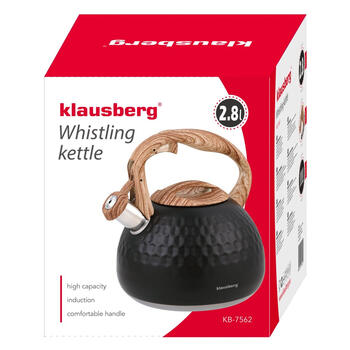 Традиционный чайник 2.8 л, чёрный, Klausberg, KB 7562 (KB 7562)