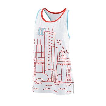 W CHI COTTON TANK White Heather /M (WRA792802)