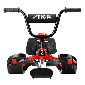 Stūrējamās ragavas SNOWRACER CURVE SX PRO Sarkanas, ar polstererētu sēdekļa pārvalku (ST3388-55)