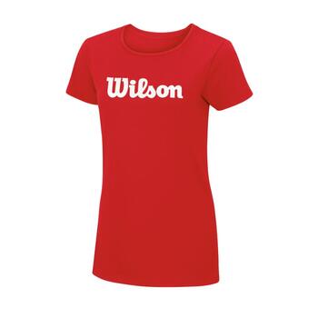 W T-SHIRT SCRIPT COTTON TEE WILSON RED /XS (WRA758204)