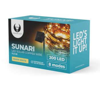 Forever Light SUNARI FLS-82 Saules Baterijas Vītne LED / 22m / 600mAh / Li-Ion (RTV100387)