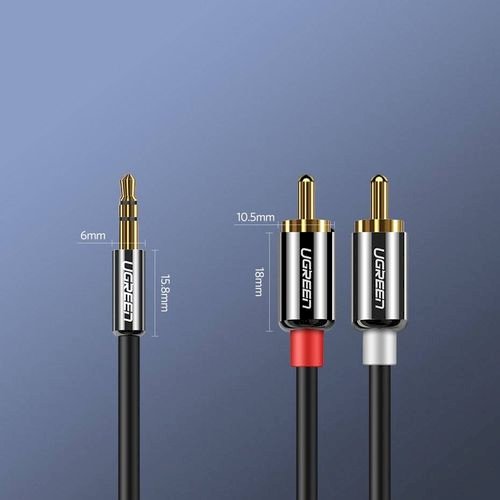 Ugreen AV116 Audio vads 3,5mm - 2x RCA / 3m (10590)