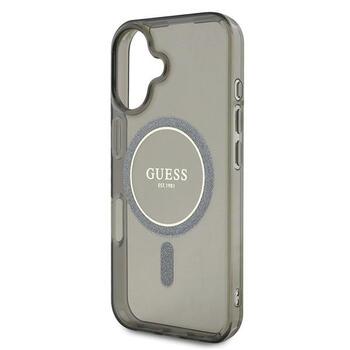 Guess GUHMP16MHFGEREK Hardcase IML Glitter Circle MagSafe Aizsargapvalks priekš iPhone 16 Plus 6.7