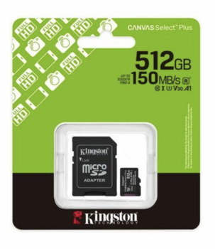 Kingston Canvas Select Plus Gen3 Карта памяти 512 ГБ / microSDXC (SDCS3/512GB)