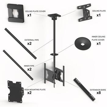 Multibrackets MB-5477 TV griestu kronšteins 2  televizoriem līdz 65