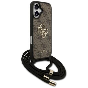 Guess 4G Big Logo Cord Stap Crossbody Case Защитный чехол для iPhone 17 / коричневый (GUHCP17SP4GMGCRW)
