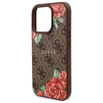 Guess GUHMP16LP4ROPEMCW Hardcase 4G Flowers Print MagSafe Aizsargapvalks priekš iPhone 16 Pro 6.3