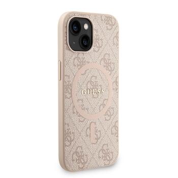 Guess PU Leather 4G Colored Ring Strap MagSafe Case Защитный чехол для iPhone 14 / розовый (GUHMP14SP4GREGSP)