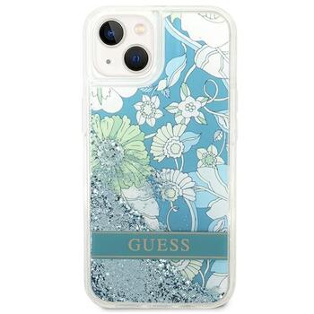 Guess GUHCP14SLFLSN Hardcase Flower Liquid Glitter Защитный чехол для iPhone 14 / 15 / 13 6.1